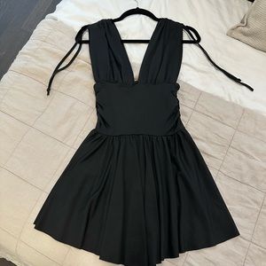 black mini dress